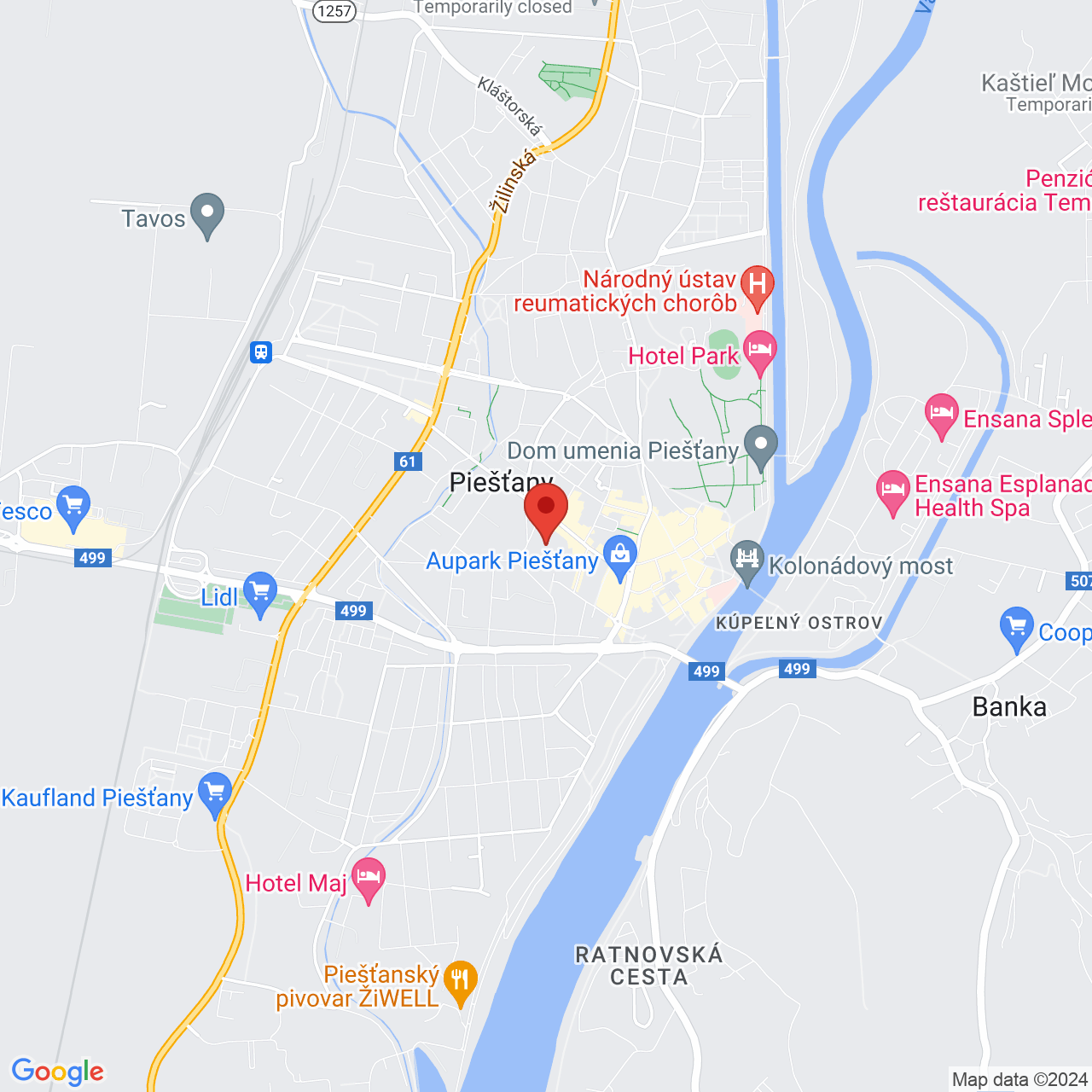 Map Spa Hotel Granit*** Piestany
