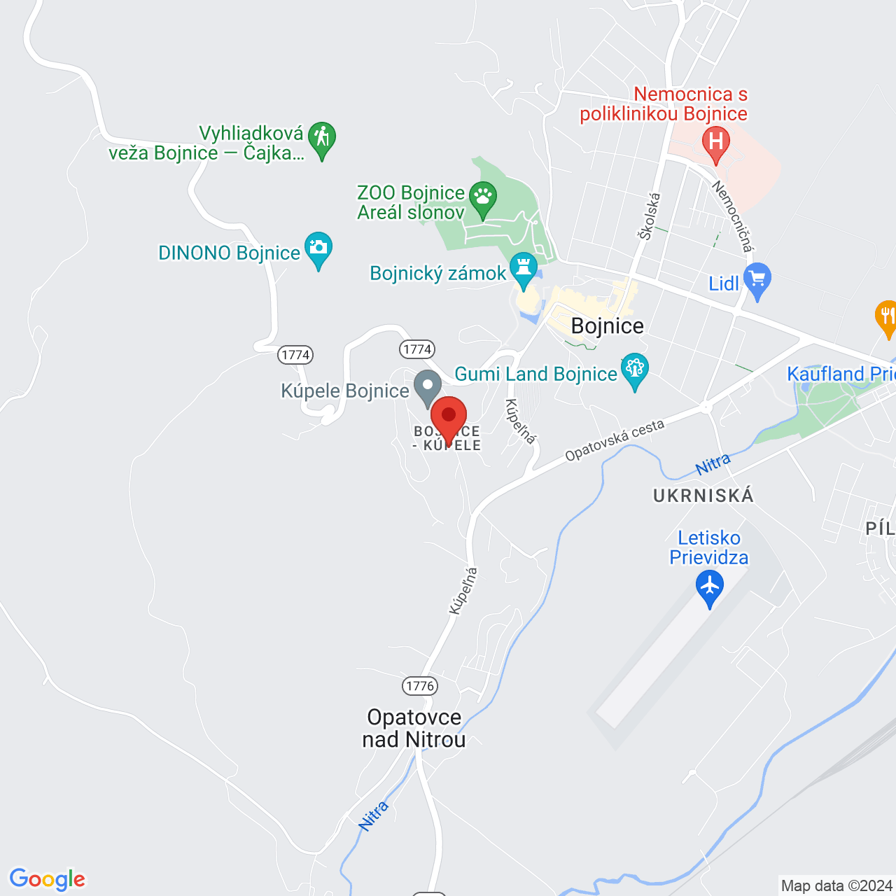 Map Spa house Kľak Bojnice