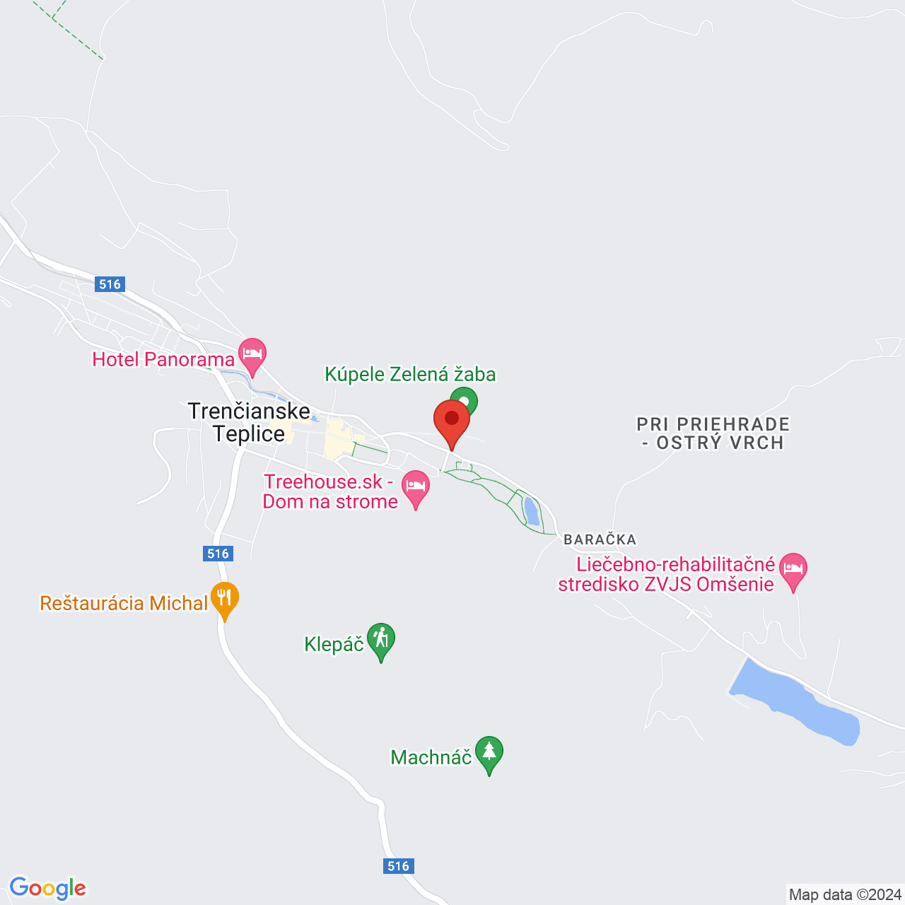 Mapa Pensjonat Baske*** Trenczianskie Teplice