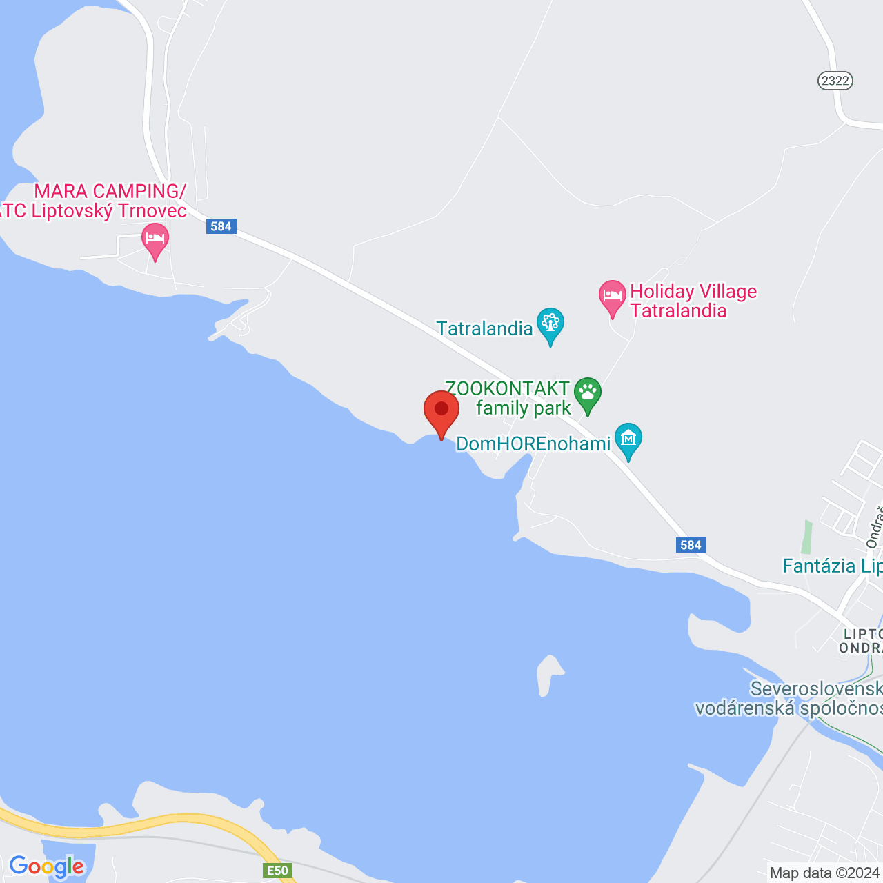Mapa Maladinovo resort*** Liptovský Mikuláš