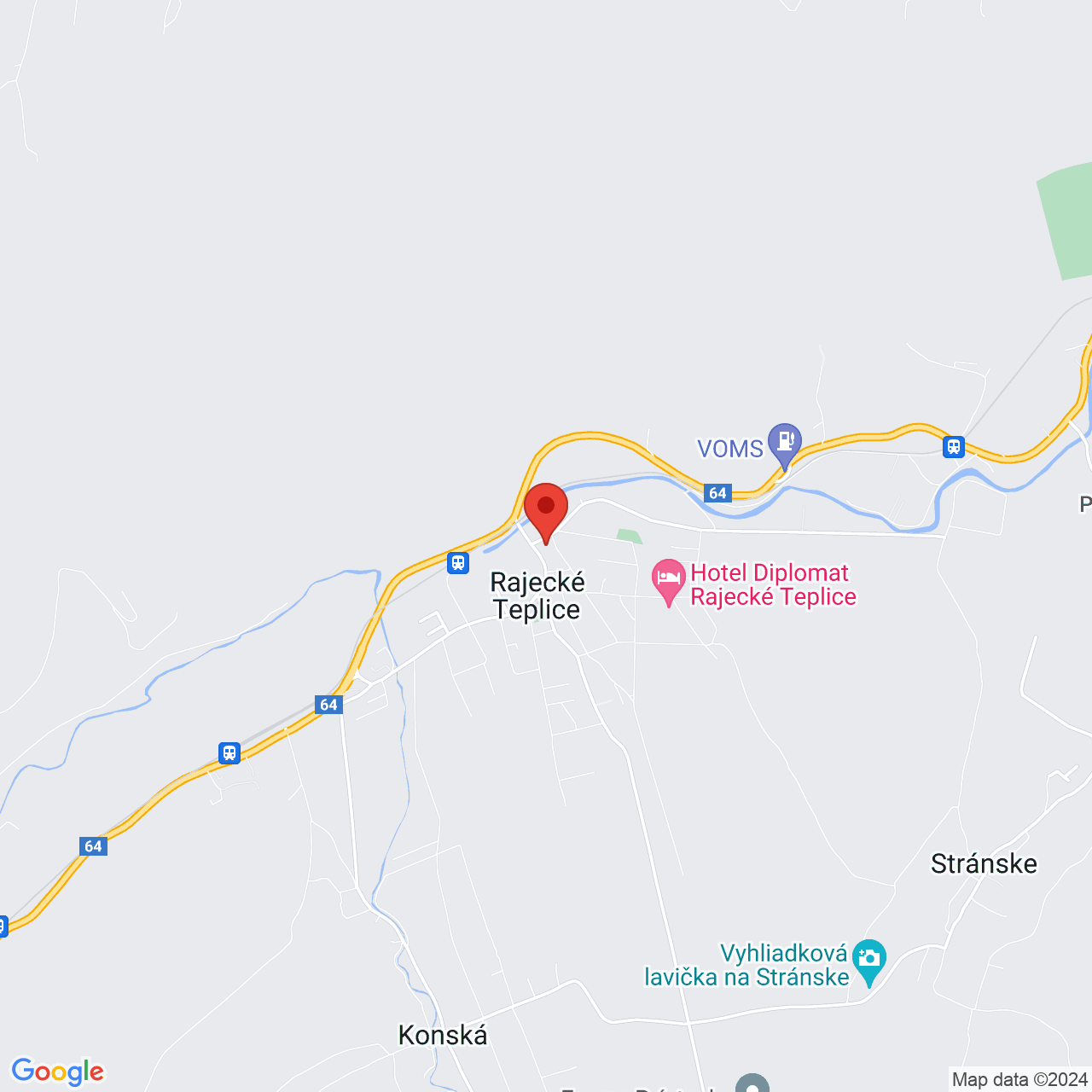 Mapa Villa Flora*** Rajeckie Teplice