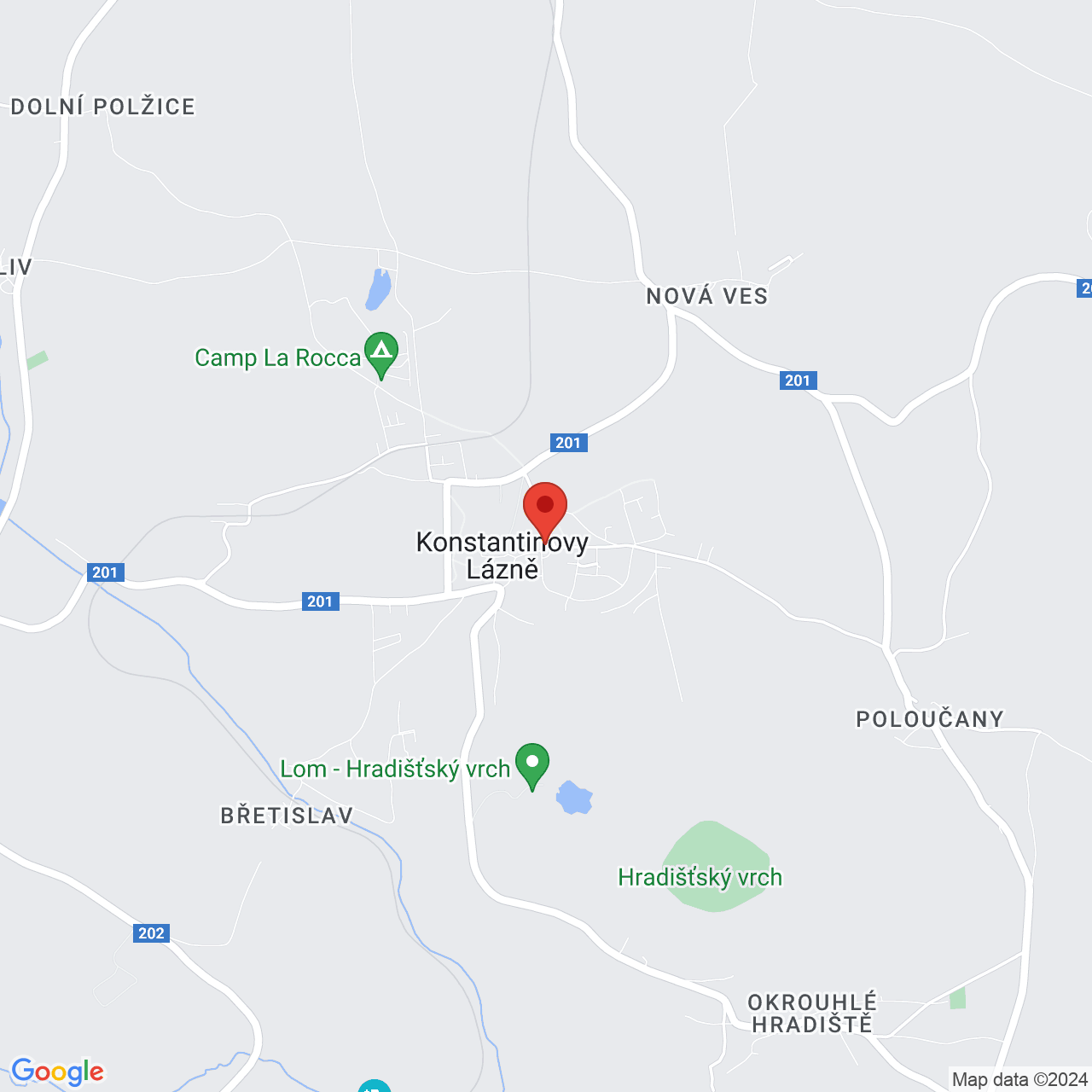 Térkép Gyógyház Mánes*** Konstantinsbad