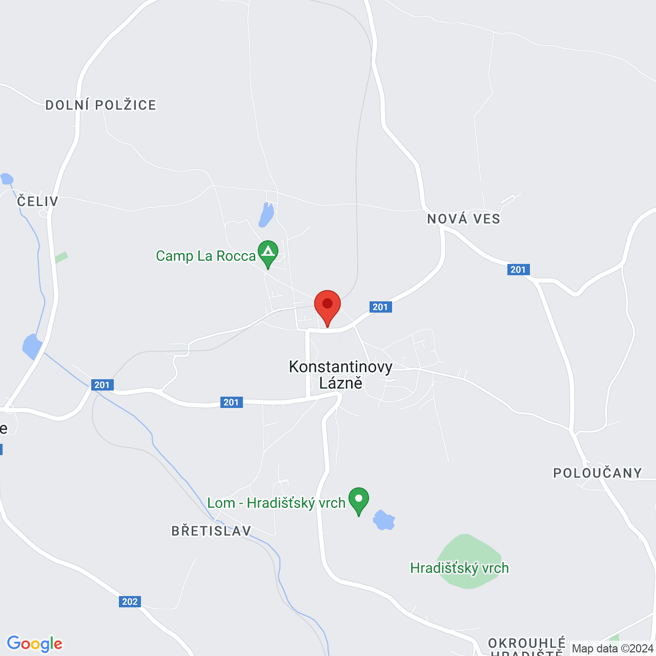 Térkép Hotel Jirásek*** Konstantinsbad
