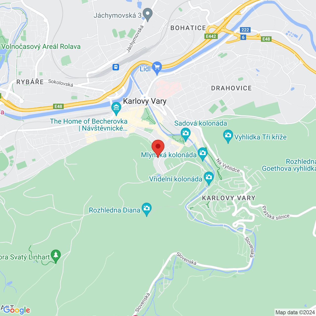 Térkép Fürdőhotel Villa Smetana**** Karlovy Vary