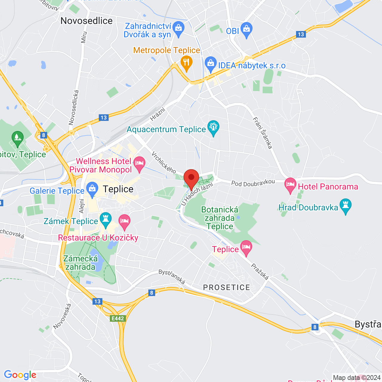 Map Spa house Kamenné lázně*** Teplice
