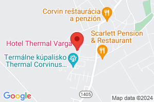 Mapa Hotel Thermal Varga*** Veľký Meder