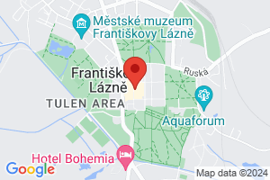 Mapa Lázeňský hotel Goethe*** Františkovy Lázně