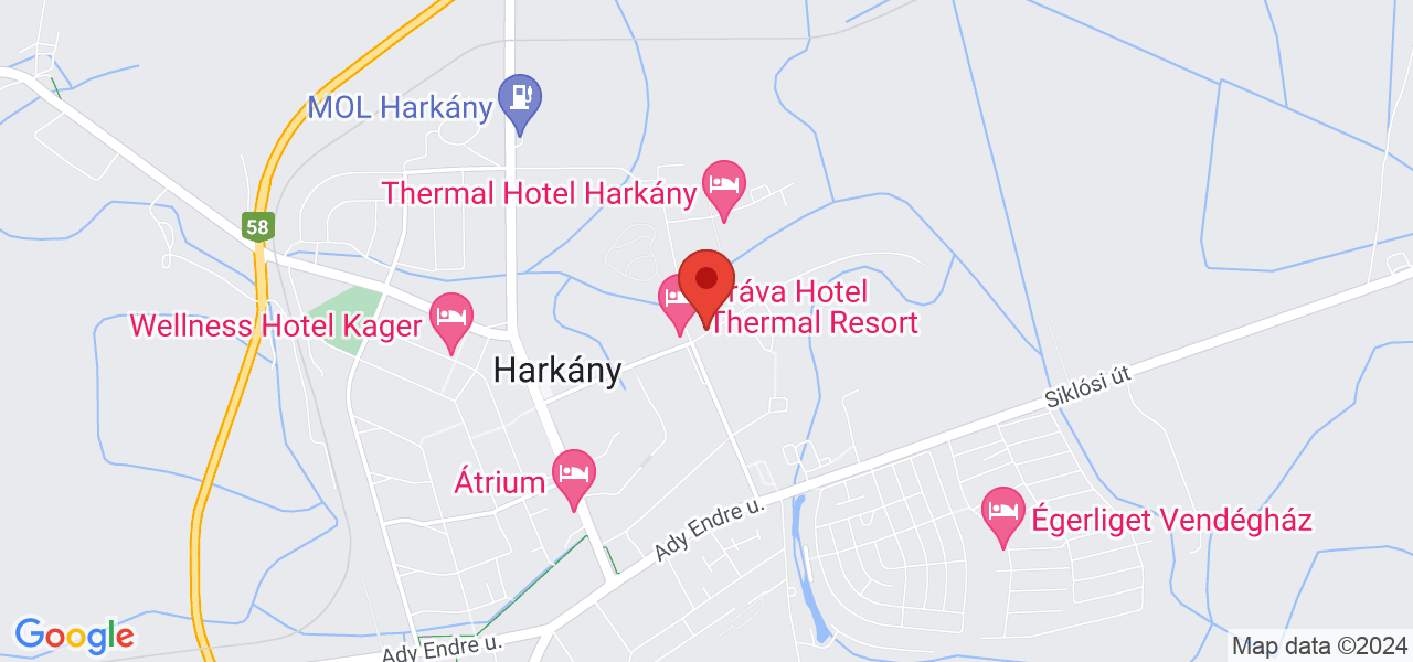 Mapa Hotel Dráva Thermal Resort**** Harkany