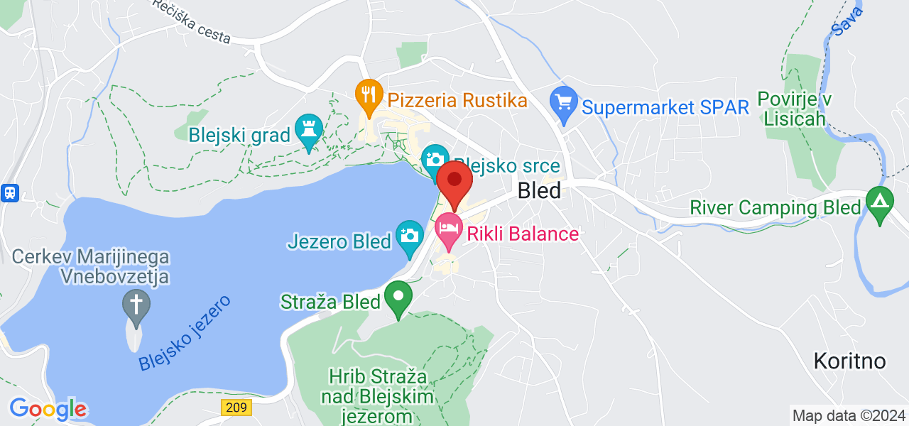 Map Hotel Park**** Bled