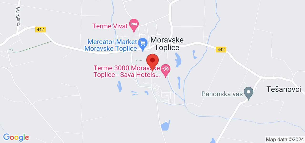 Mapa Hotel Termal**** Moravske Toplice