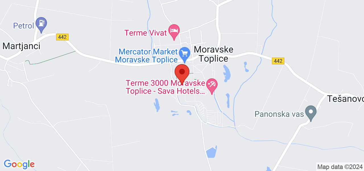 Map Bungalows Tourist Village*** Moravske Toplice