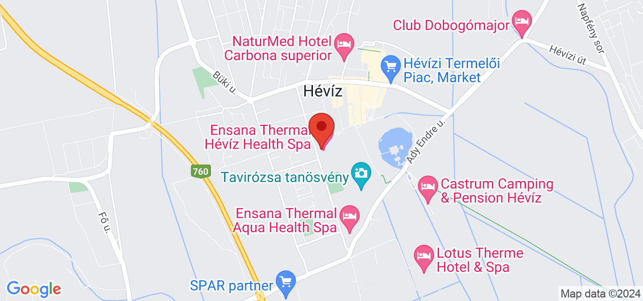 Mapa Thermal Hévíz Ensana Spa Hotel**** Hévíz