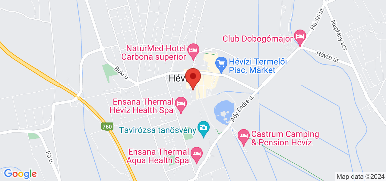 Mapa Hunguest Hotel Panorama*** Hévíz