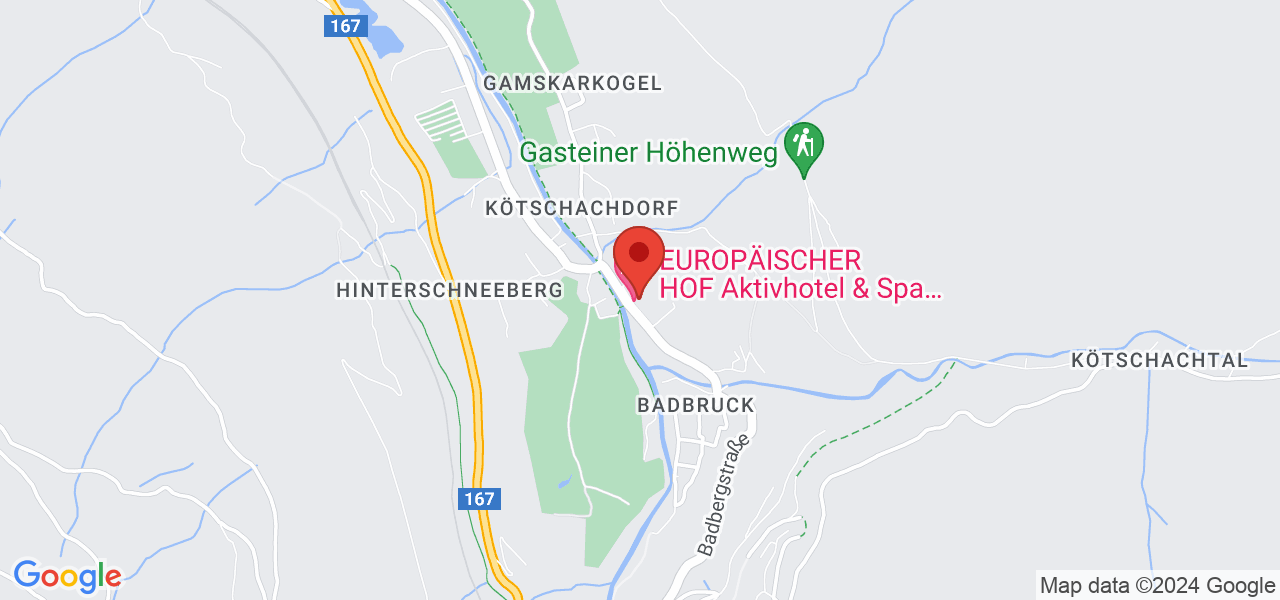 Mapa Hotel Europäischer Hof**** Bad Gastein