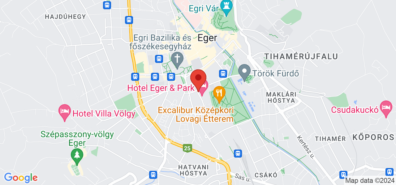 Map Hotel Eger**** Eger