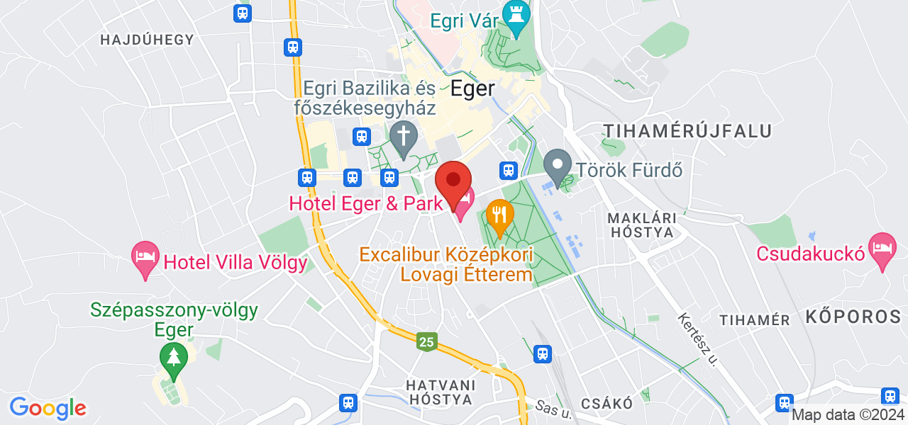 Mapa Hotel Park**** Eger
