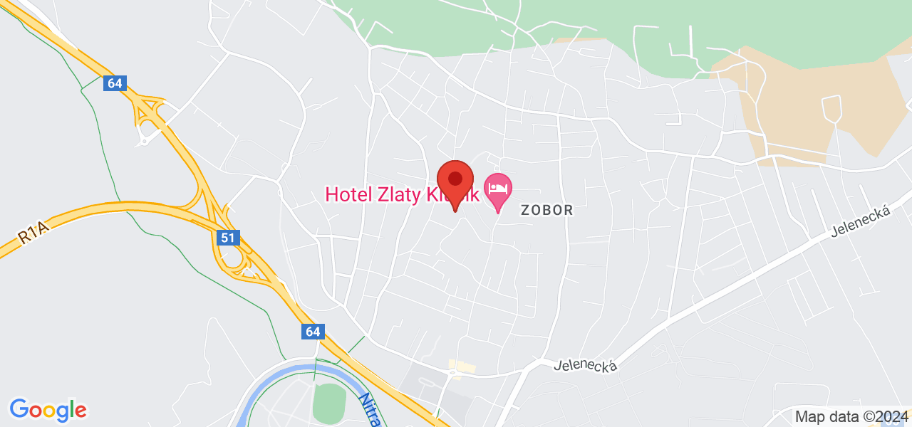 Mapa Hotel Zlatý Kľúčik**** Nitra