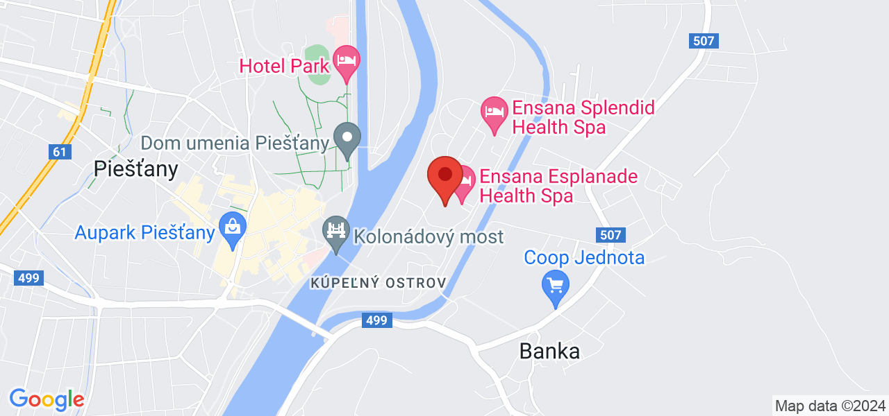Mapa Esplanade Ensana Health Spa Hotel**** Piešťany