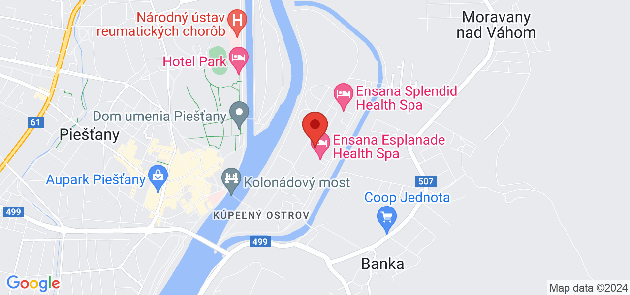Mapa Esplanade Ensana Health Spa Hotel, krídlo Alameda (Palace)**** Pieszczany