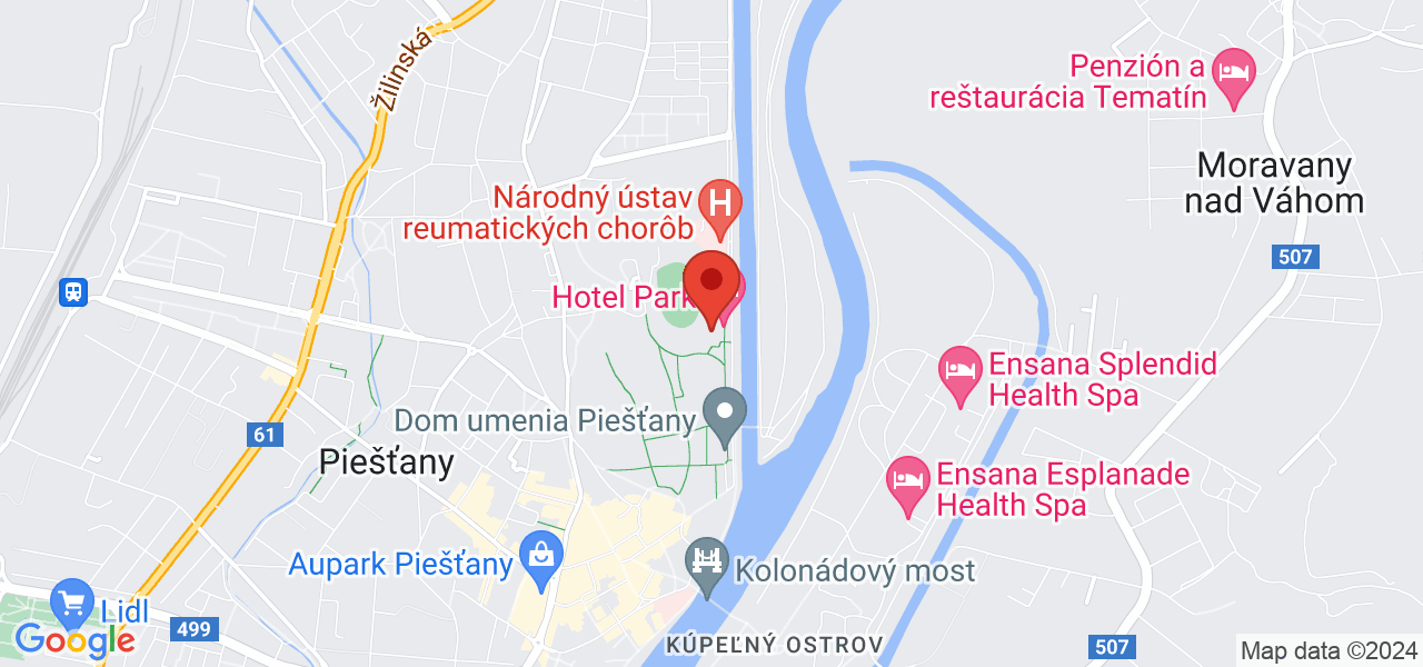 Map Wellness Hotel Park**** Piestany
