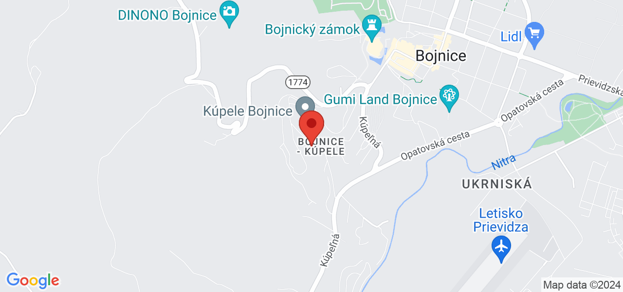 Map Spa house Lux Bojnice