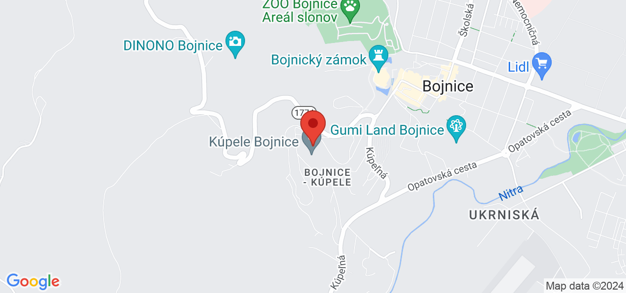 Mapa Liečebný dom Lysec Bojnice