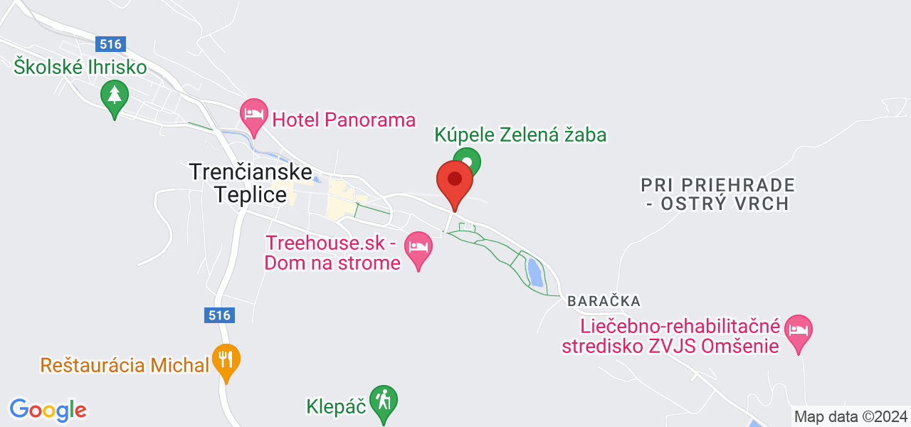 Mapa Penzion Baske*** Trenčianske Teplice