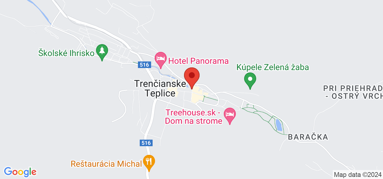 Mapa Hotel Flóra*** Trenčianske Teplice