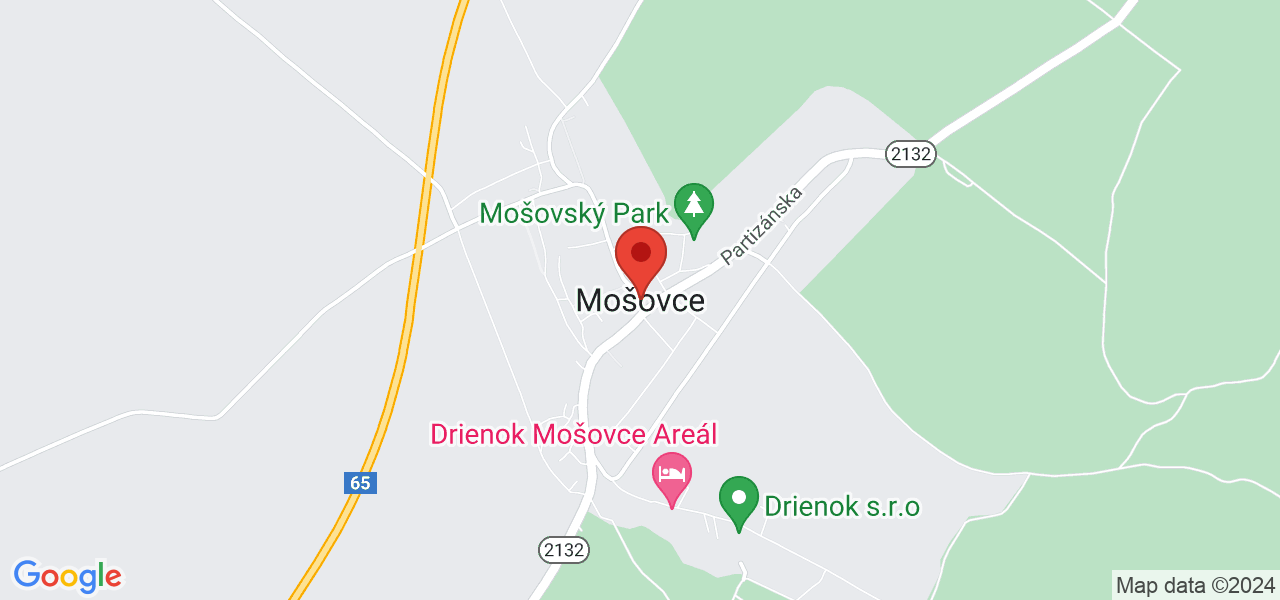 Mapa Hotel Park Kaštiel Mošovce*** Turcianskie Teplice
