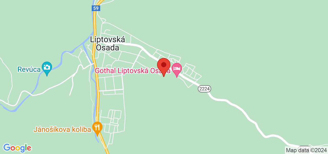 Térkép Rezort Gothal Liptovská Osada