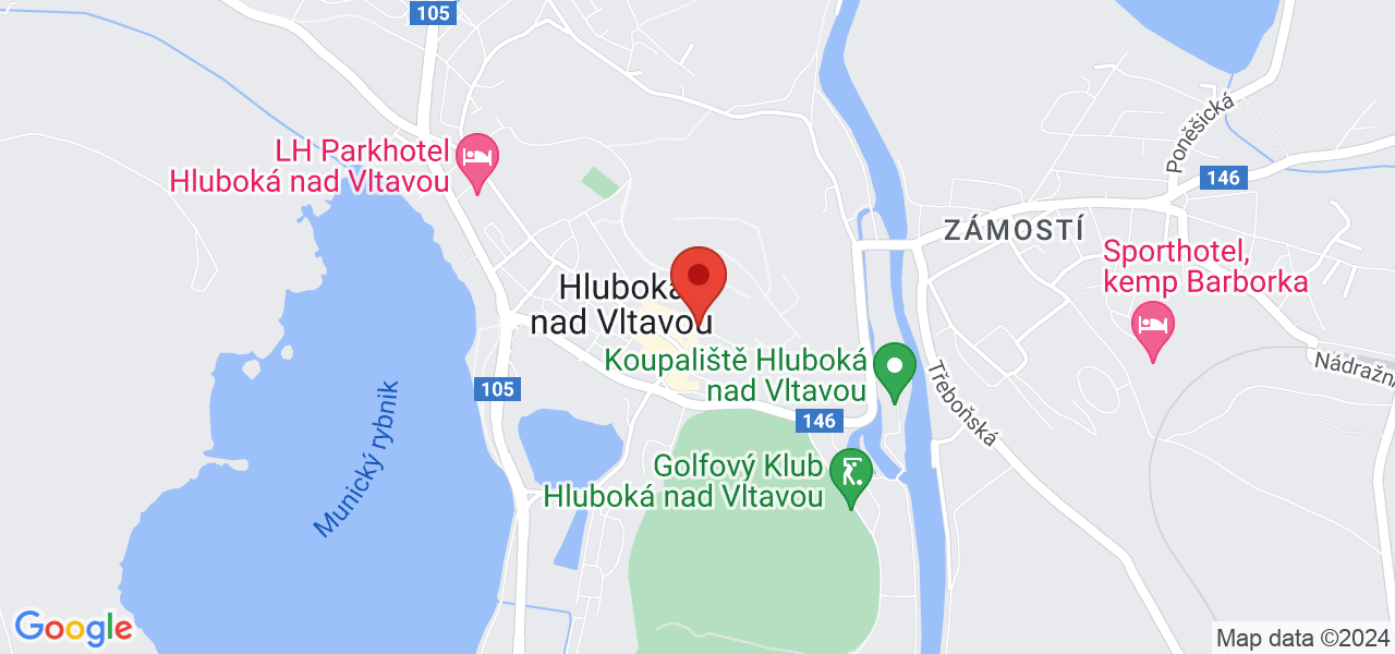Mapa Hotel Štekl**** Hluboka nad Vltavou