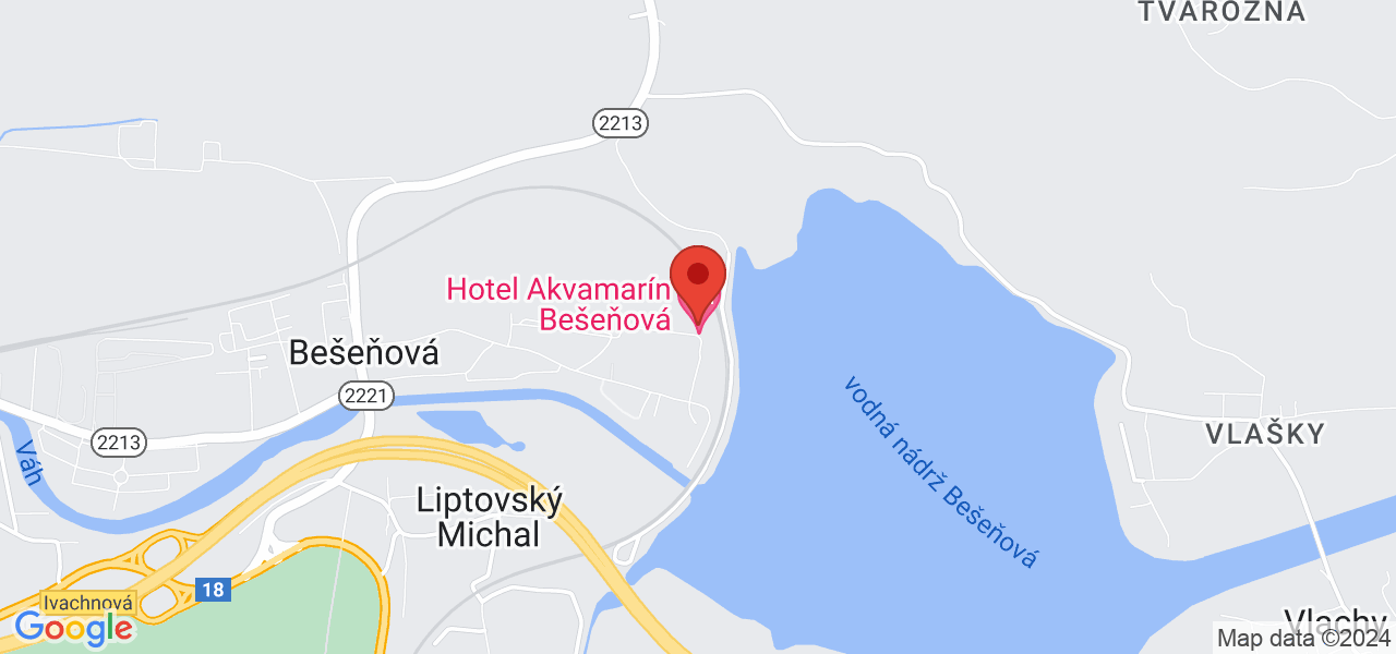 Mapa Hotel Akvamarin Besenova**** Besenova