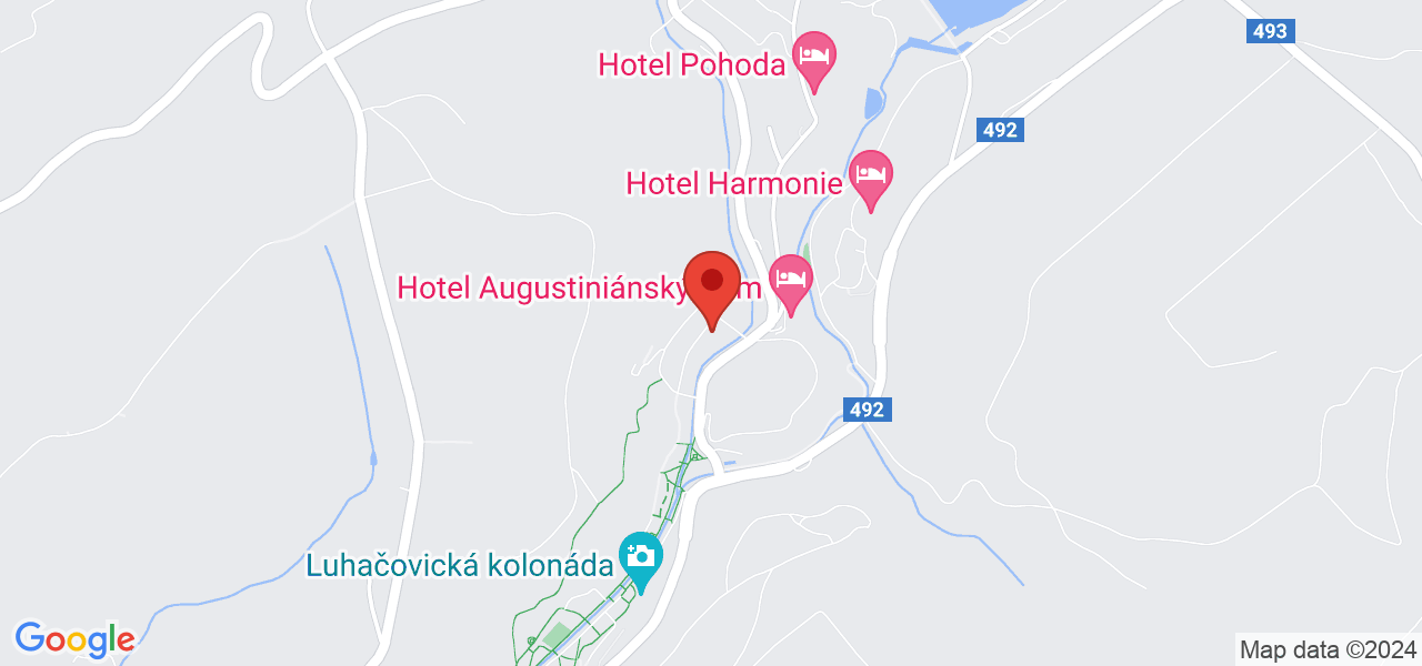 Mapa Hotel Vila Valaška**** Luhačovice