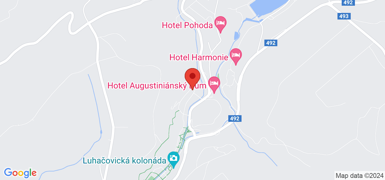 Térkép Gyógyház Praha Luhacovice