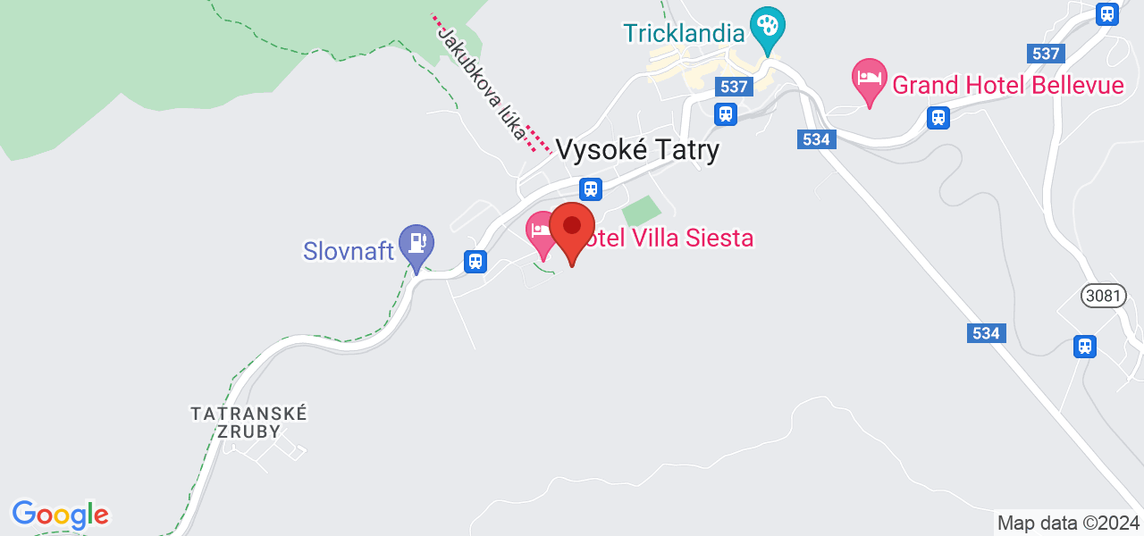 Mapa Apartmány Família Smokovec*** Nový Smokovec
