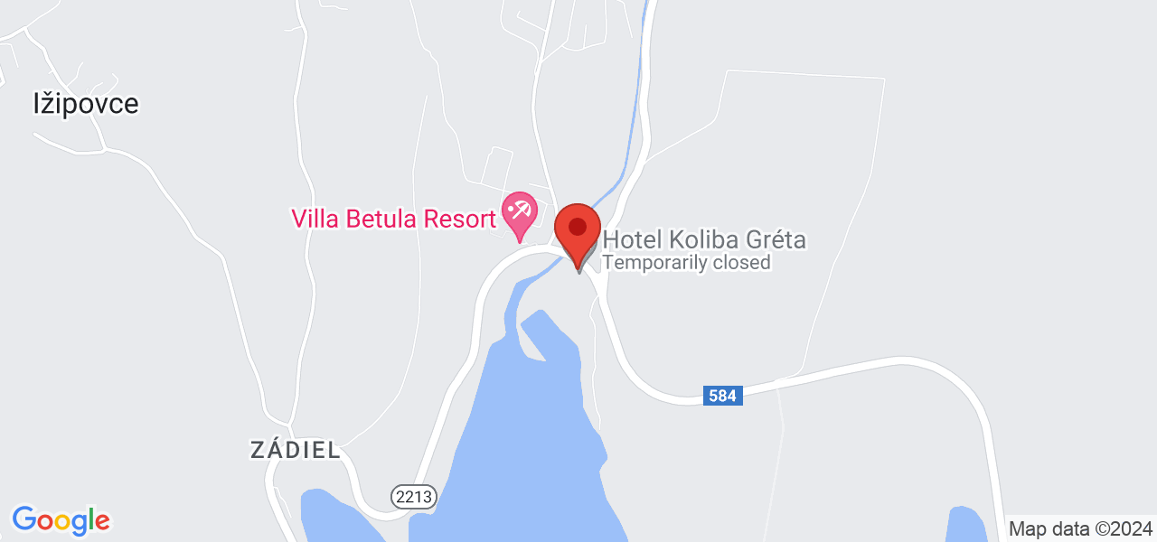 Mapa Hotel Koliba Gréta*** Bešeňová