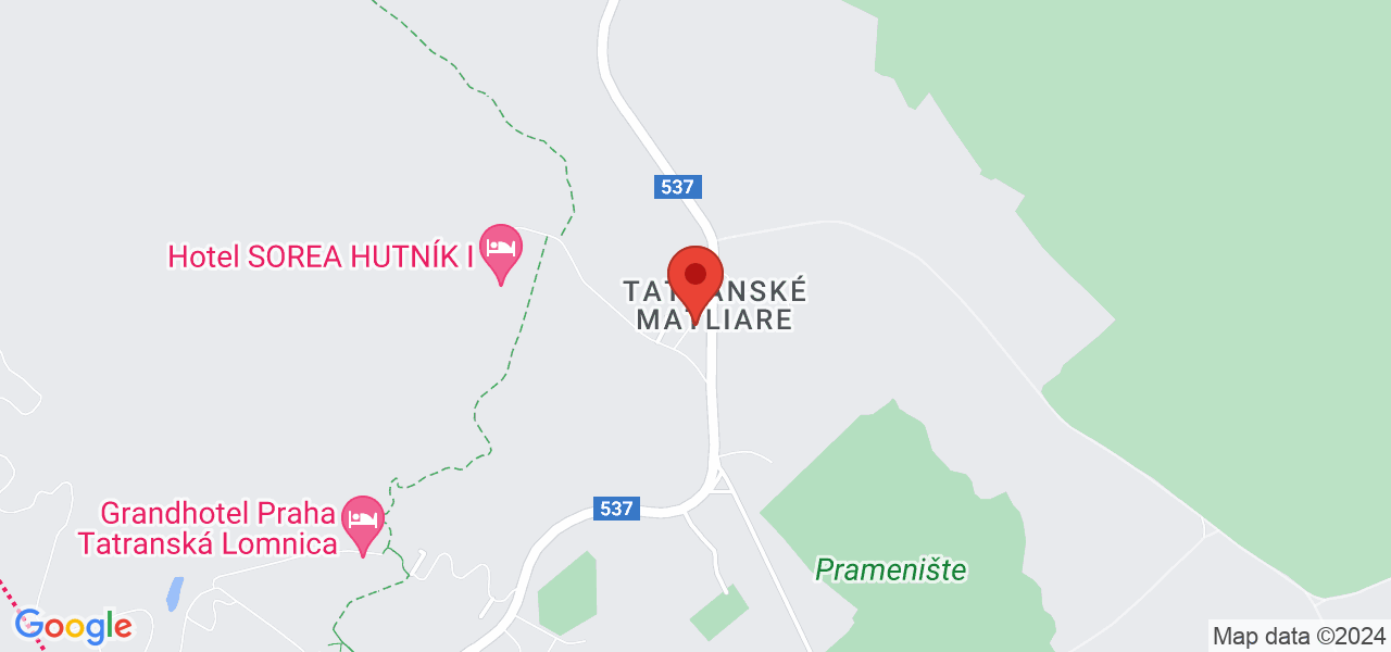 Mapa Hotel Sorea Hutník I*** Tatranské Matliare