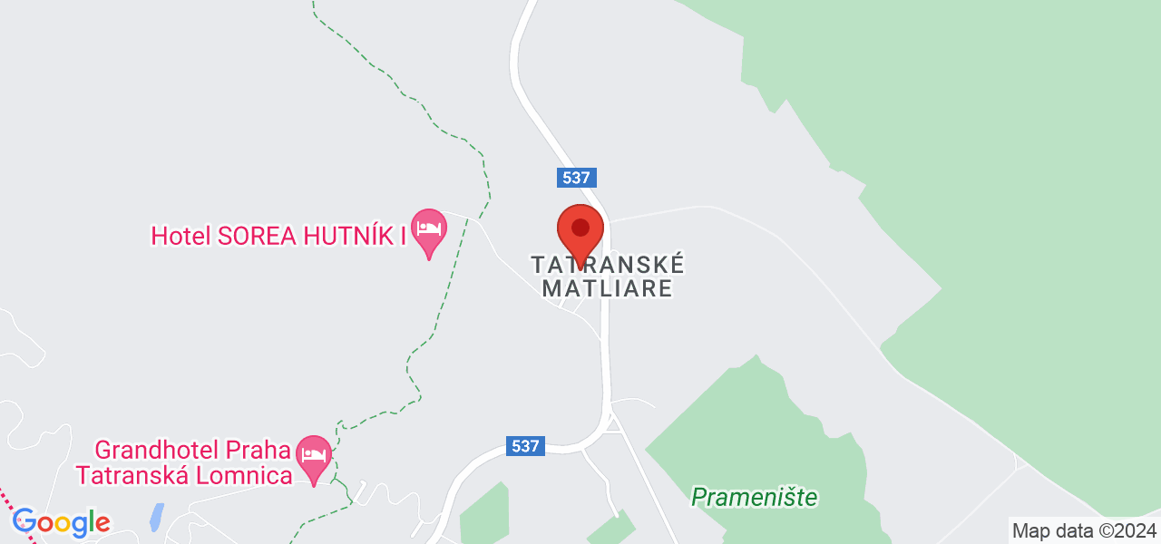 Térkép Hotel Sorea Hutnik II** Matlárháza gyógyfürdő