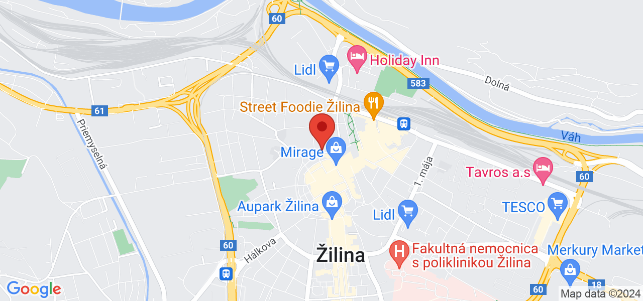 Mapa Hotel Dubná skala**** Zilina