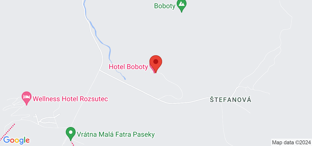 Mapa Hotel Boboty*** Terchova/Vrátna