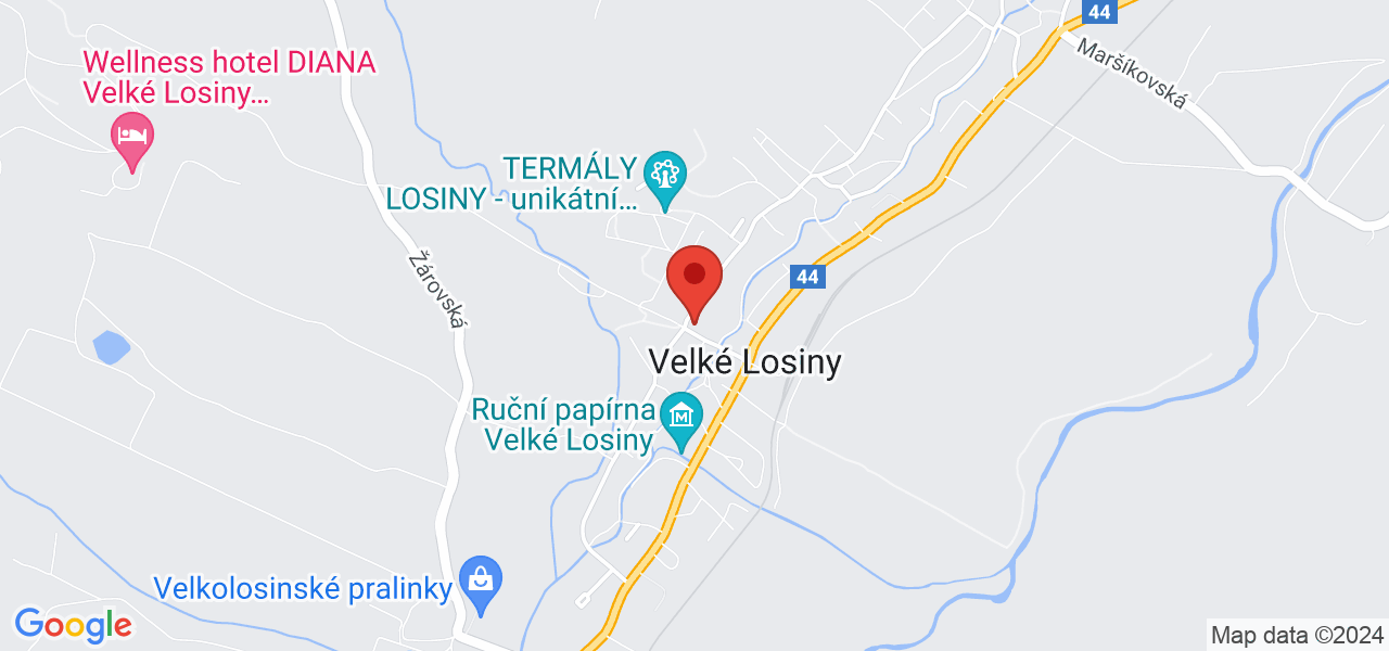 Mapa Hotel uzdrowiskowy Eliška**** Velke Losiny