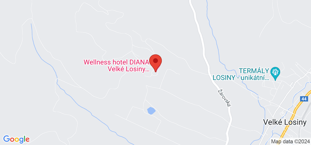 Mapa Wellness hotel Diana*** Velké Losiny