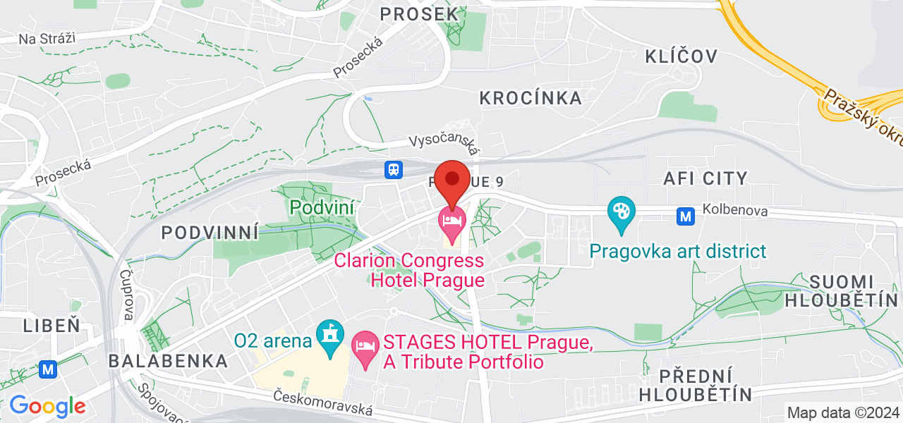 Mapa Hotel Clarion Congress**** Praha