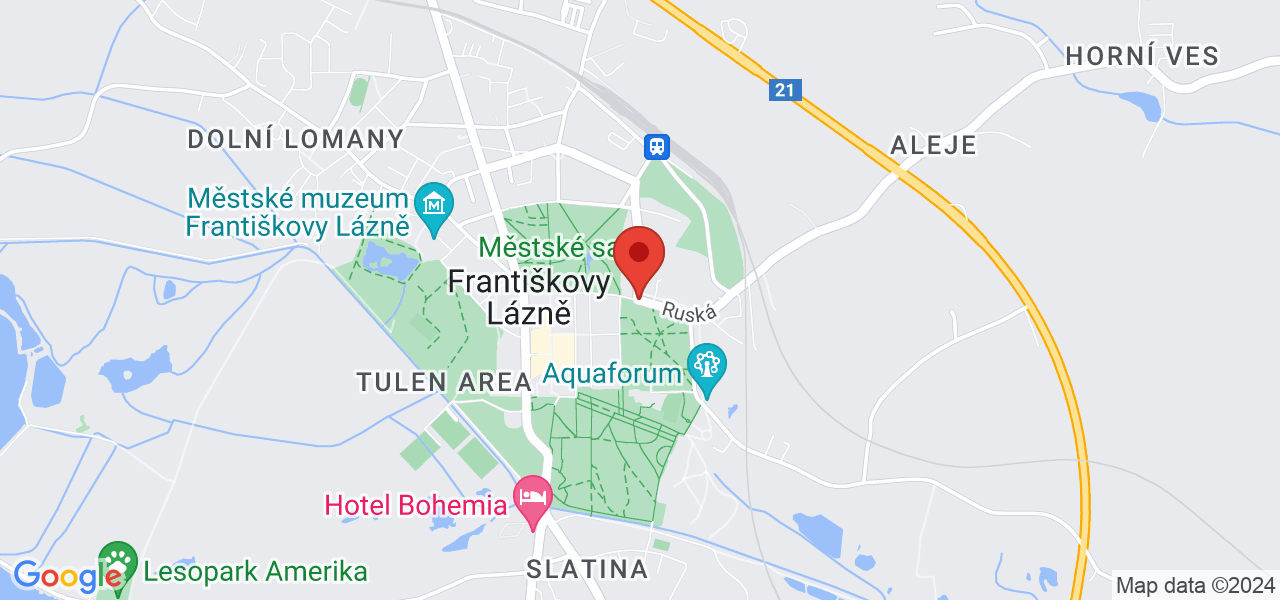 Mapa Hotel Spa & Kur Praha*** Františkovy Lázně