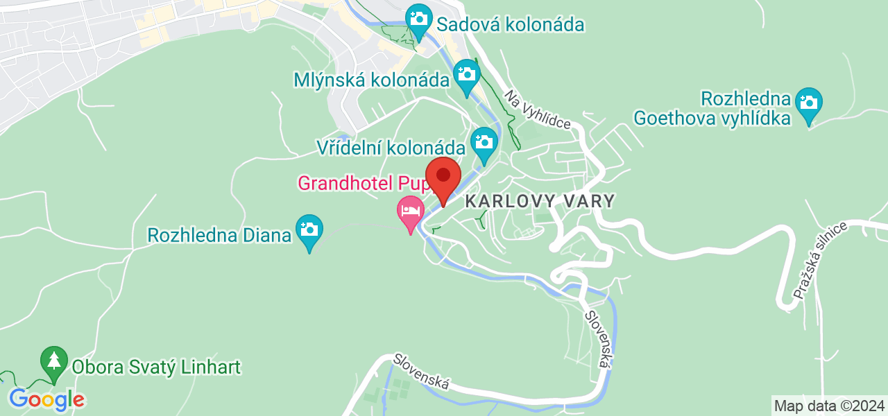 Térkép Spa hotel Dvořák**** Karlovy Vary