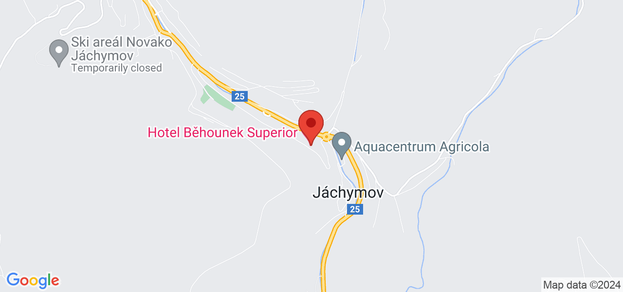 Mapa Hotel Běhounek*** Jáchymov